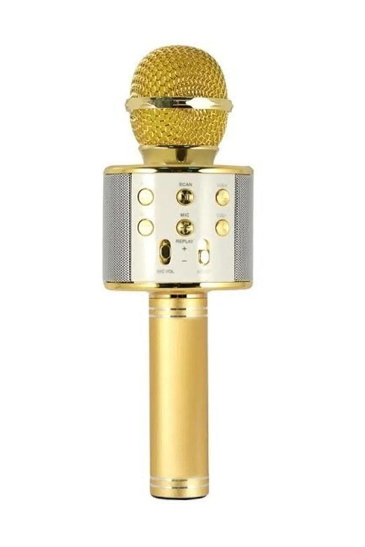 Ws-858 02 Karaoke Mikrofon Aux Usb Ve Sd Kart Girişli Bluetooth  GOLD